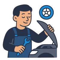 automehaanik — ілюстрація: автомеханік