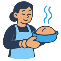 küpsetama — illustration of to bake