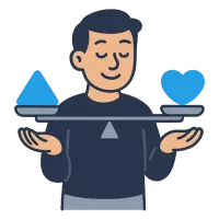 tasakaalukas — illustration of balanced