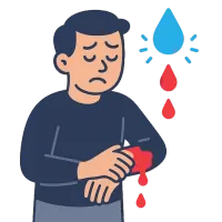 verejooks — illustration of bleeding
