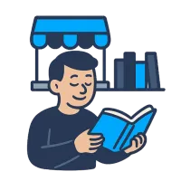 raamatupood — illustration of bookstore