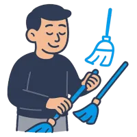 luud — illustration of broom