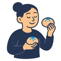 saiake — illustration of bun