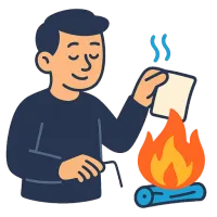 põlema — illustration of to burn