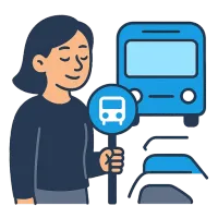 bussijaam — illustration of bus station