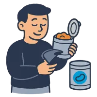 konserv — illustration of canned food