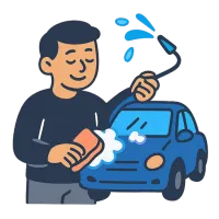 autopesula — иллюстрация: автомойка