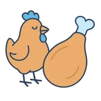kanaliha — illustration of chicken meat