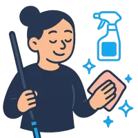 puhastus — illustration of cleaning