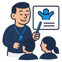 treener — illustration of coach