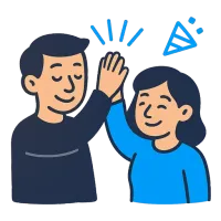 õnnitlema — illustration of to congratulate