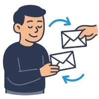 kirjavahetus — illustration of correspondence