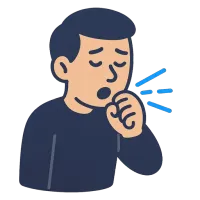 köhima — illustration of to cough