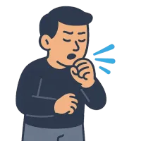 köha — illustration of cough