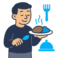õhtusöök — illustration of dinner