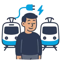 elektrirong — illustration of electric train