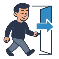 väljuma — illustration of to exit