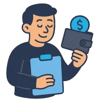 väljaminek — illustration of expense