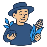 talunik — illustration of farmer