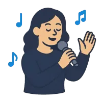 lauljanna — illustration of singer