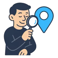 üles leidma — illustration of to find