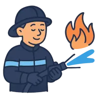 tuletõrjuja — illustration of firefighter