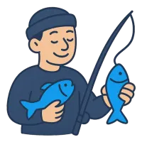 kalamees — illustration of fisherman