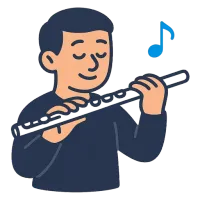 flööt — illustration of flute