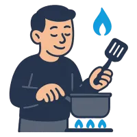 gaasipliit — illustration of gas stove