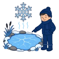 külmuma — illustration of to freeze