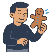 piparkook — illustration of gingerbread cookie