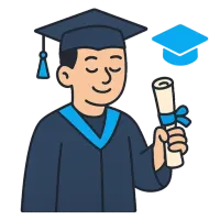 lõpetaja — illustration of graduating student