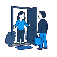 külaline — иллюстрация: гость