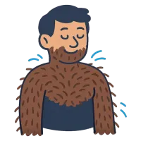 karvane — illustration of hairy