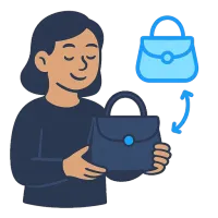 käekott — illustration of handbag