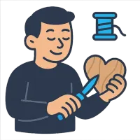 käsitöö — иллюстрация: ручная работа