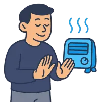 küte — illustration of heating