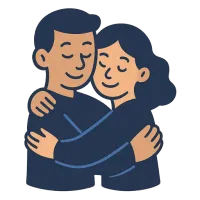 kallistama — illustration of hug
