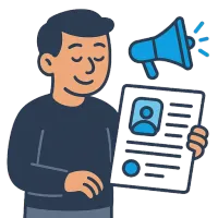 töökuulutus — illustration of job advertisement