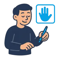 vasakpoolne — illustration of left-hand
