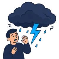 pikne — illustration of thunderstorm