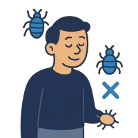 täi — illustration of louse