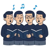 meeskoor — illustration of male choir