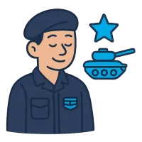 sõjaline — illustration of military