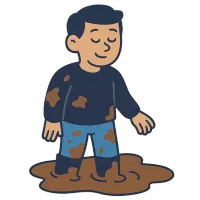 porine — illustration of muddy