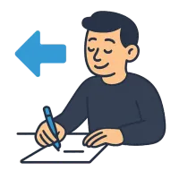 vasakul — illustration of on the left