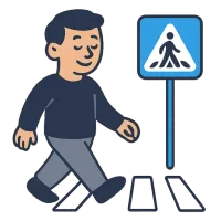 ülekäigurada — illustration of pedestrian crossing