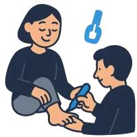 pediküür — ілюстрація: педикюр