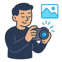 pildistama — иллюстрация: фотографировать