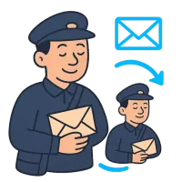 postiljon — illustration of postman